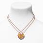 Best Friends Pepperoni Pizza Heart Pendant Necklaces - 2 Pack,