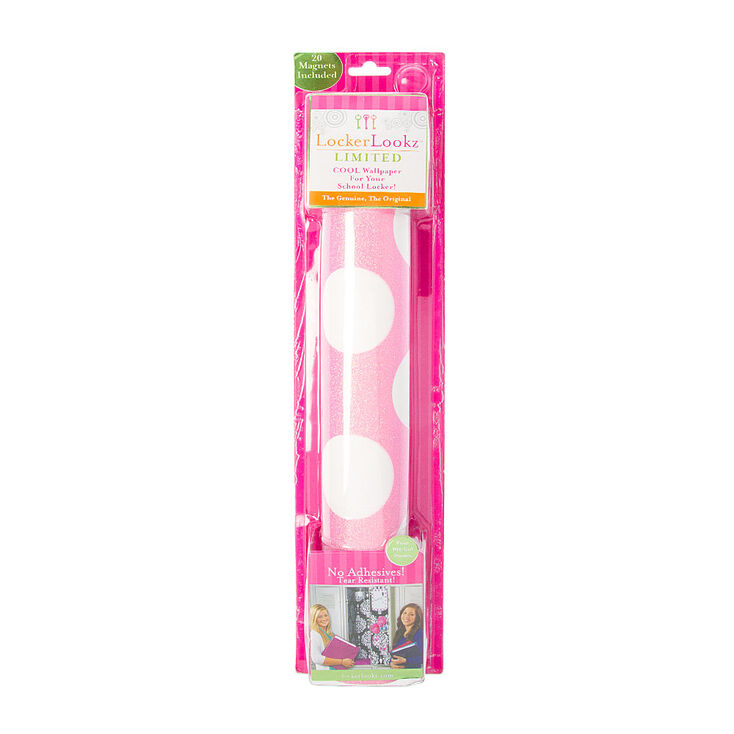 Lockerlookz Pink White Polka Dots Wallpaper Claire S Us