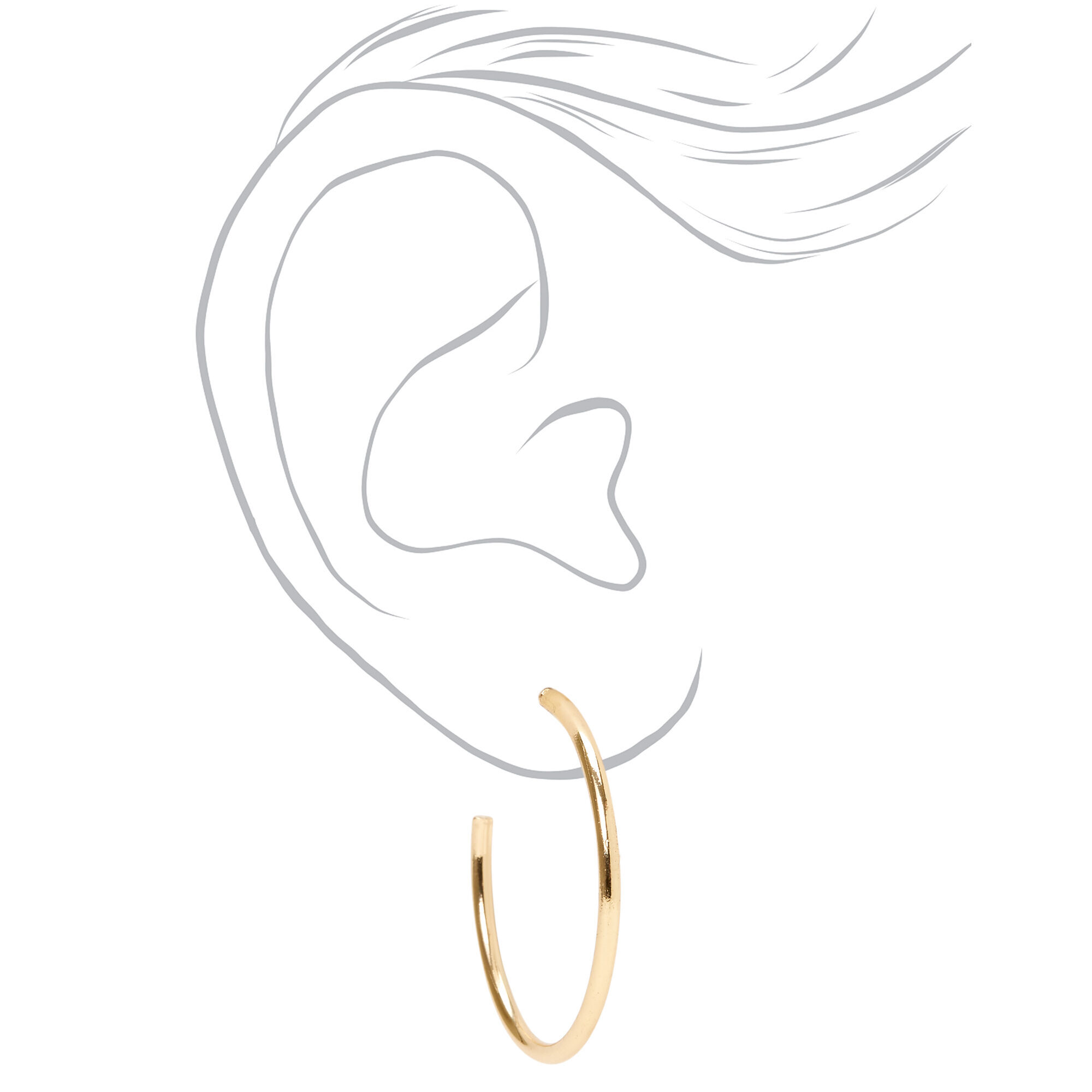 Gold Graduated Mixed Earrings - 20 Pack