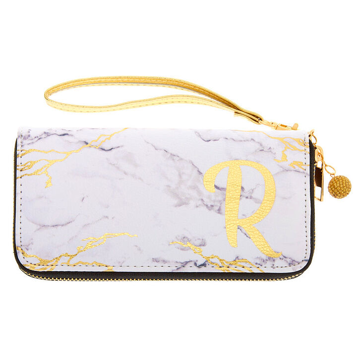 Claire's Pochette poignet couleur marbré à initiale - R