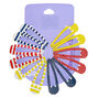 Summer Stripes &amp; Polka Dots Snap Hair Clips - 12 Pack,