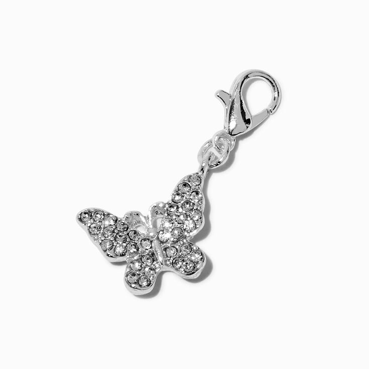 T H E M E x Claire&#39;s Silver-tone Pav&eacute; Butterfly Charm,