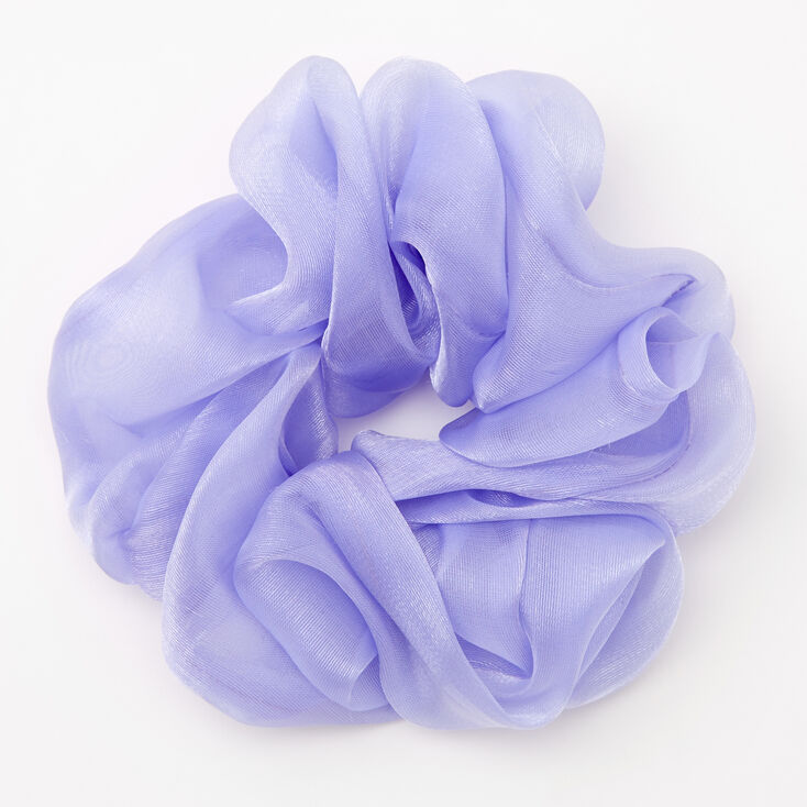 Claire's Chouchou géant en organza - Bleu pervenche