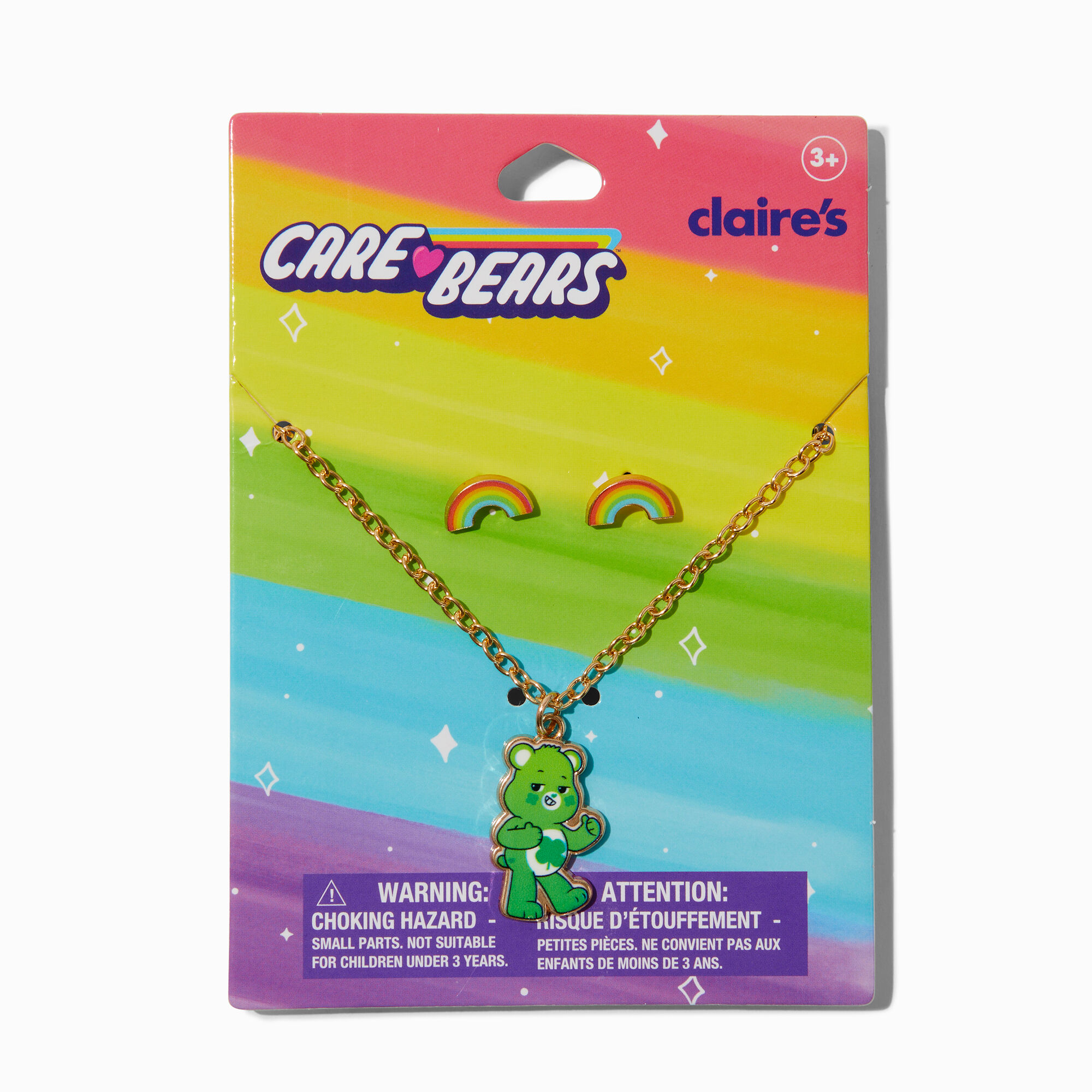 Care Bears™ Good Luck Bear Necklace & Earrings Set | Claire\'s US