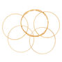 Gold Filigree Bangle Bracelets - 5 Pack,