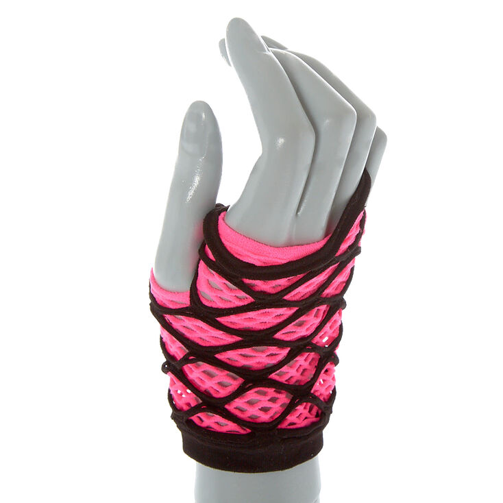 Claire's Gants en résille rose