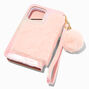 Coque de portable pochette poignet rose en fausse fourrure - Compatible avec iPhone&reg;&nbsp;13&nbsp;Pro,