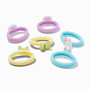 Claire&#39;s Club Pastel Spring Ribbed Hair Ties - 6 Pack,