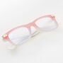 Claire&#39;s Club Solar Blue Light Reducing Retro Clear Lens Pink Glitter Frames,