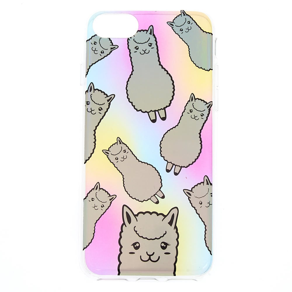 Holographic Rainbow Llama Phone Case - Fits iPhone 6/7/8,