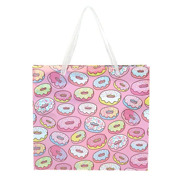 Claire's Sac cadeau de taille moyenne donut rose