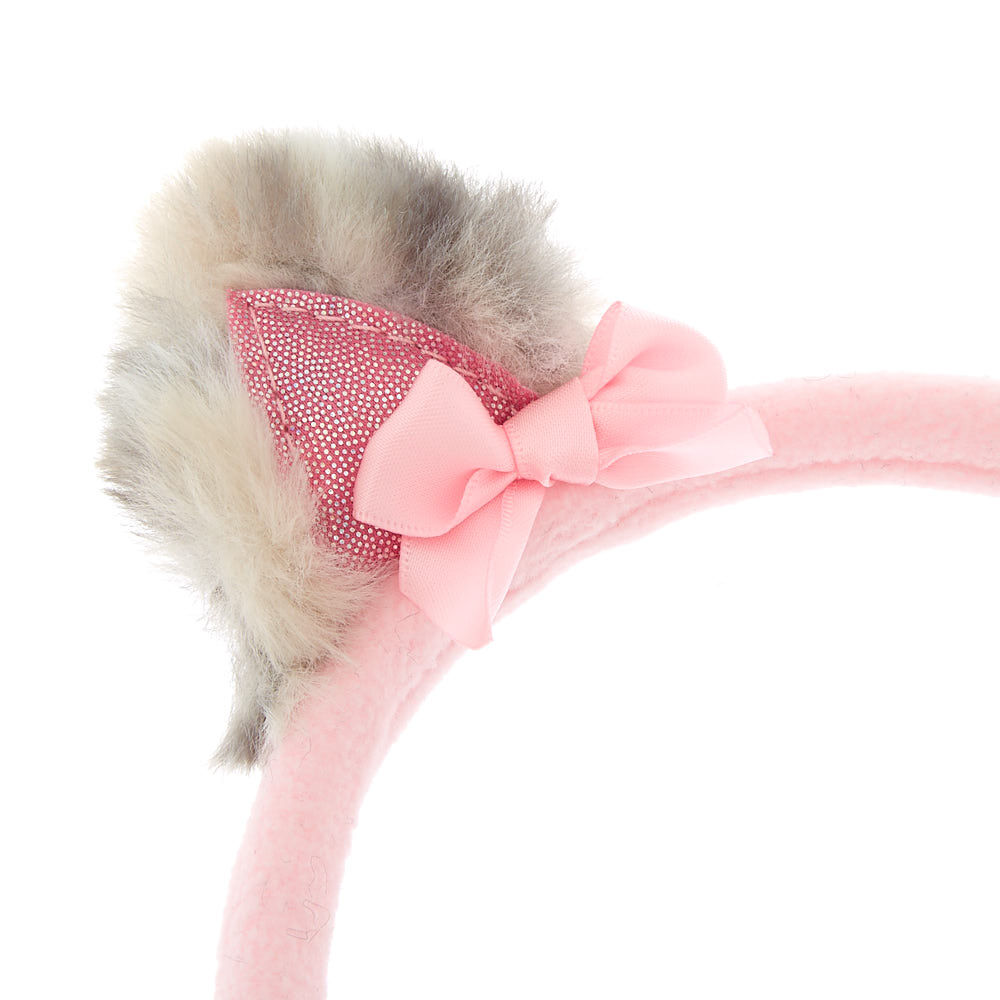 Pink Heart Charm Gold Ear Cuff,