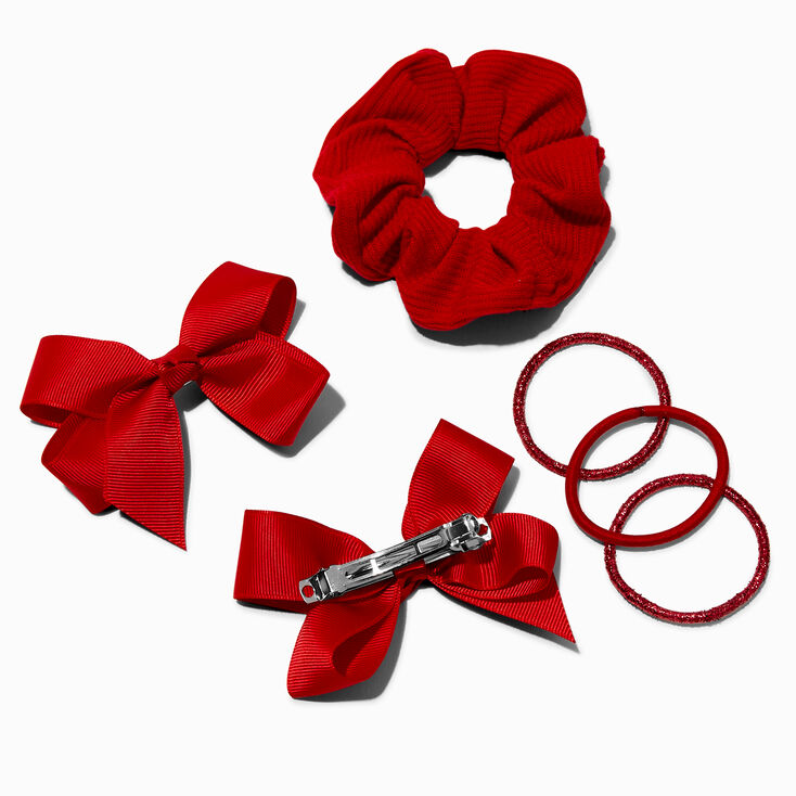 Lot d&rsquo;accessoires pour cheveux vari&eacute;s &eacute;conomiques rouges - Lot de 6,