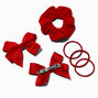 Lot d&rsquo;accessoires pour cheveux vari&eacute;s &eacute;conomiques rouges - Lot de 6,