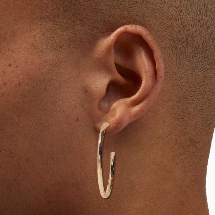 Gold-tone 20mm Tubular Hoop Earrings,