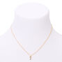 Gold Striped Initial Pendant Necklace - Z,