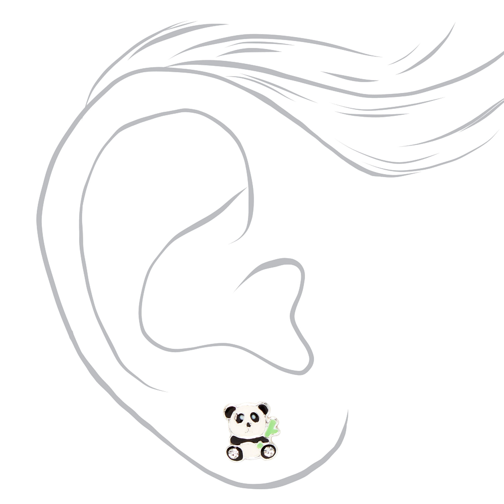 Panda eyes earrings on sale