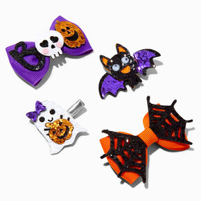 Halloween Sparkly Critters Hair Clips - 4 Pack,
