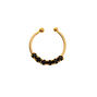 Gold Stone Faux Septum Nose Ring - Black,