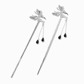 Silver-tone Butterfly Hair Sticks - 2 Pack,