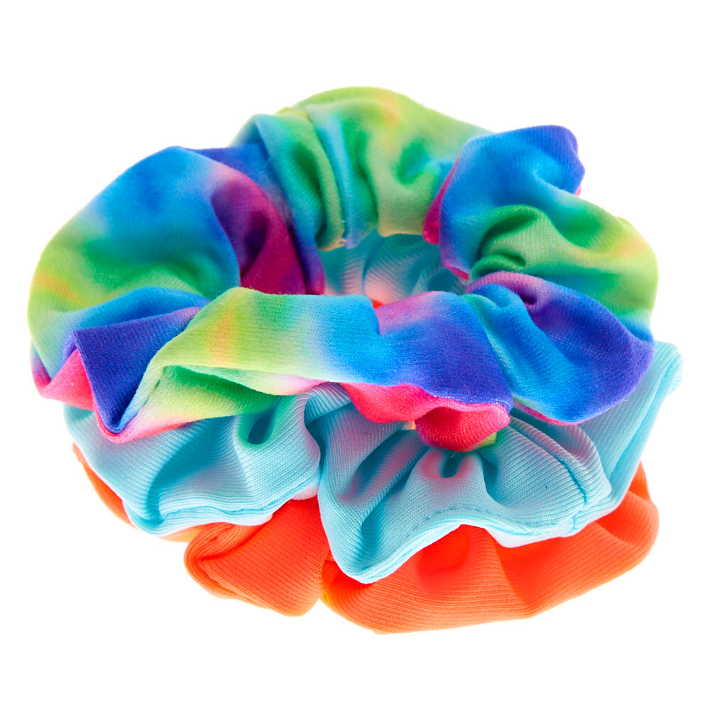 Claire's Club Small Tie Dye Hair Scrunchies - 3 Pack,
