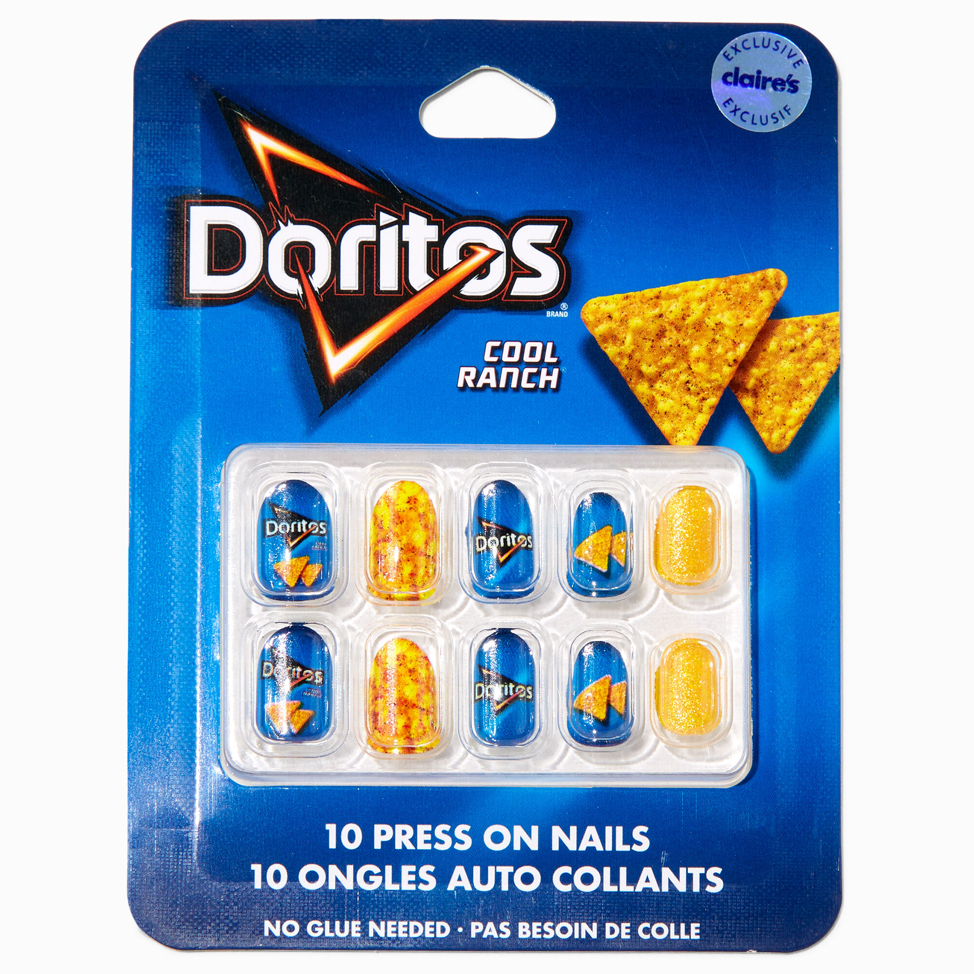 Doritos® Cool Ranch Claire's Exclusive Stiletto Vegan Faux Nail Set - 10 Pack,