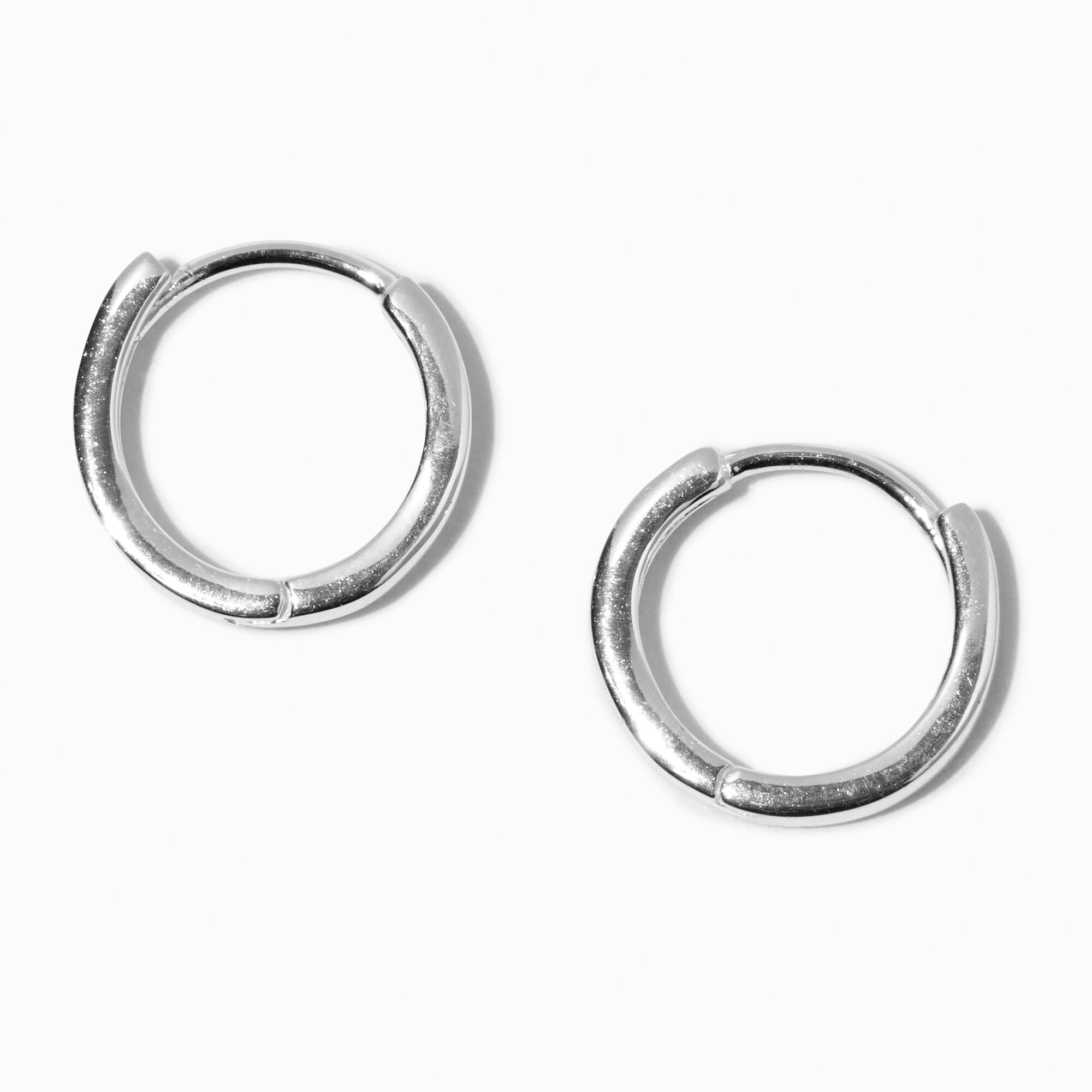 View C Luxe By Claires 10MM Clicker Hoop Earrings Silver information