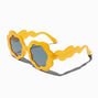 Yellow Curvy Flower Sunglasses,