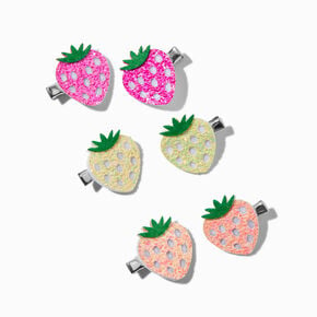Claire&#39;s Club Strawberry Hair Clips - 6 Pack,