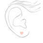 Heart Stud Earrings - Pink,