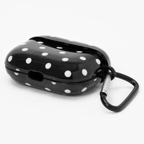 Black &amp; White Polka Dotted Silicone Earbud Case Cover - Compatible with Apple AirPods Pro&reg;,