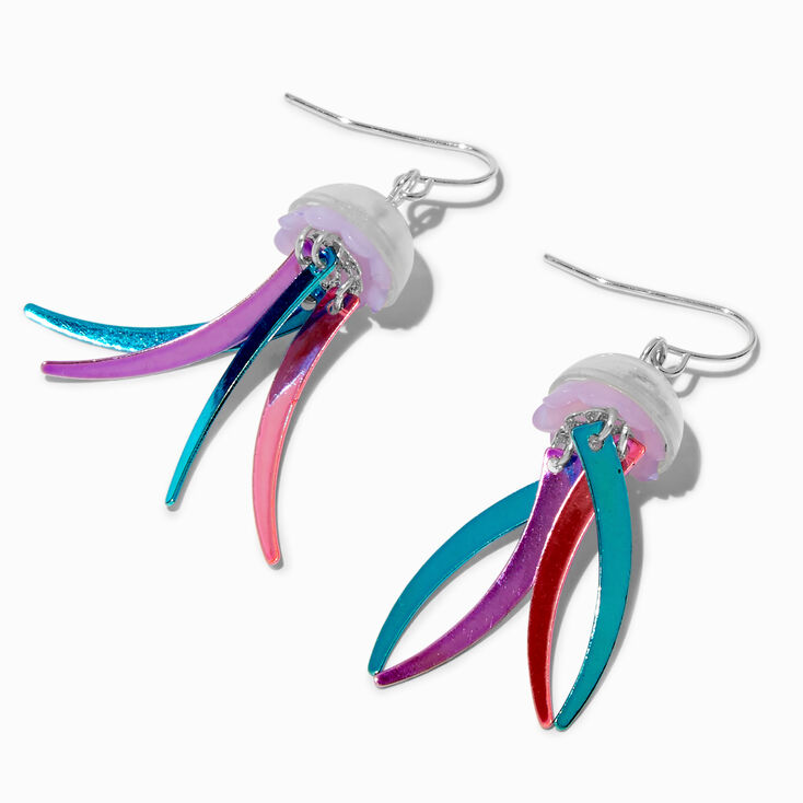 Marble Jellyfish 1&quot; Drop Earrings ,