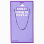 Silver-tone Stainless Steel Paperclip Chain Anklet,