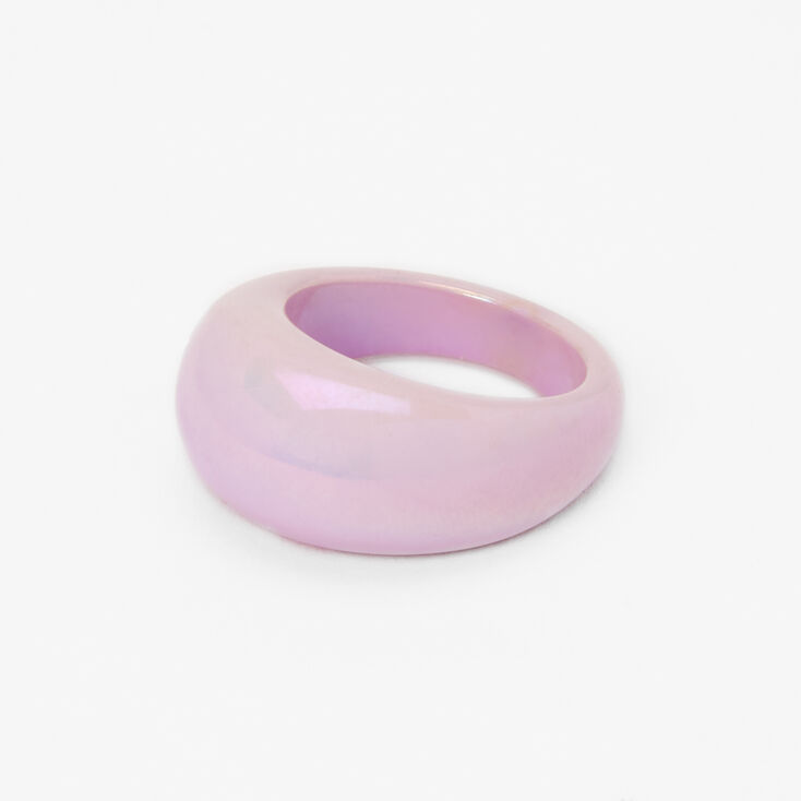 Purple Iridescent Dome Ring,
