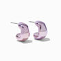 Pendantes 2,5&nbsp;cm haricot &eacute;pais violettes,