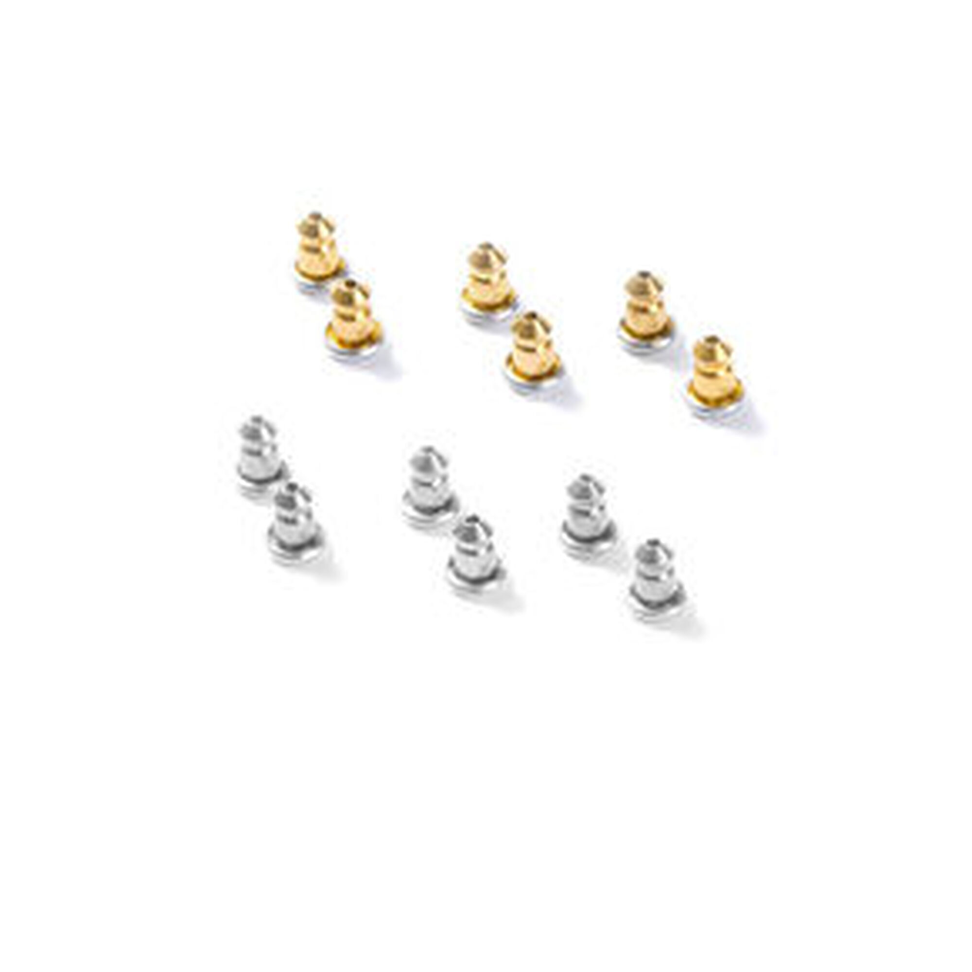 Mixed Metal Earring Back Replacements - 12 Pack