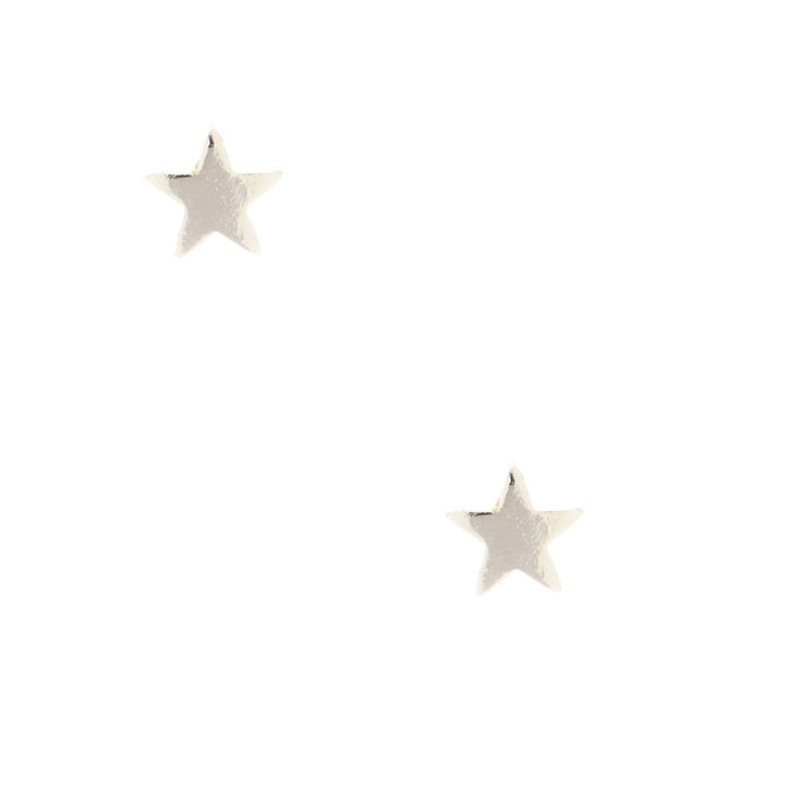 Sterling Silver Star Stud Earrings,