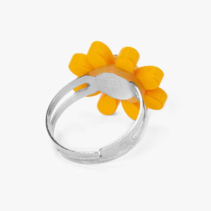 Yellow Daisy Checkered Ring,