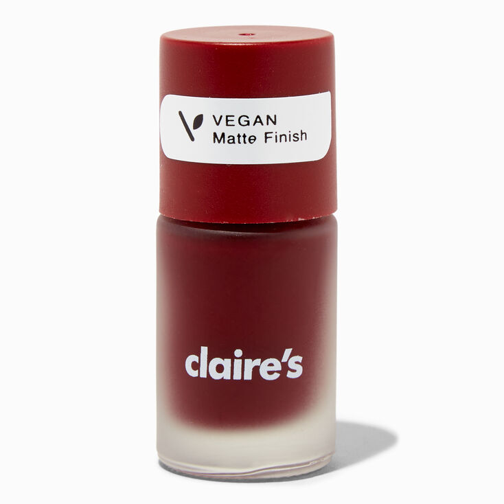 Vegan Matte Effect Nail Polish - Dark Red,