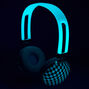 Silver Metallic Headphones - Checkered,