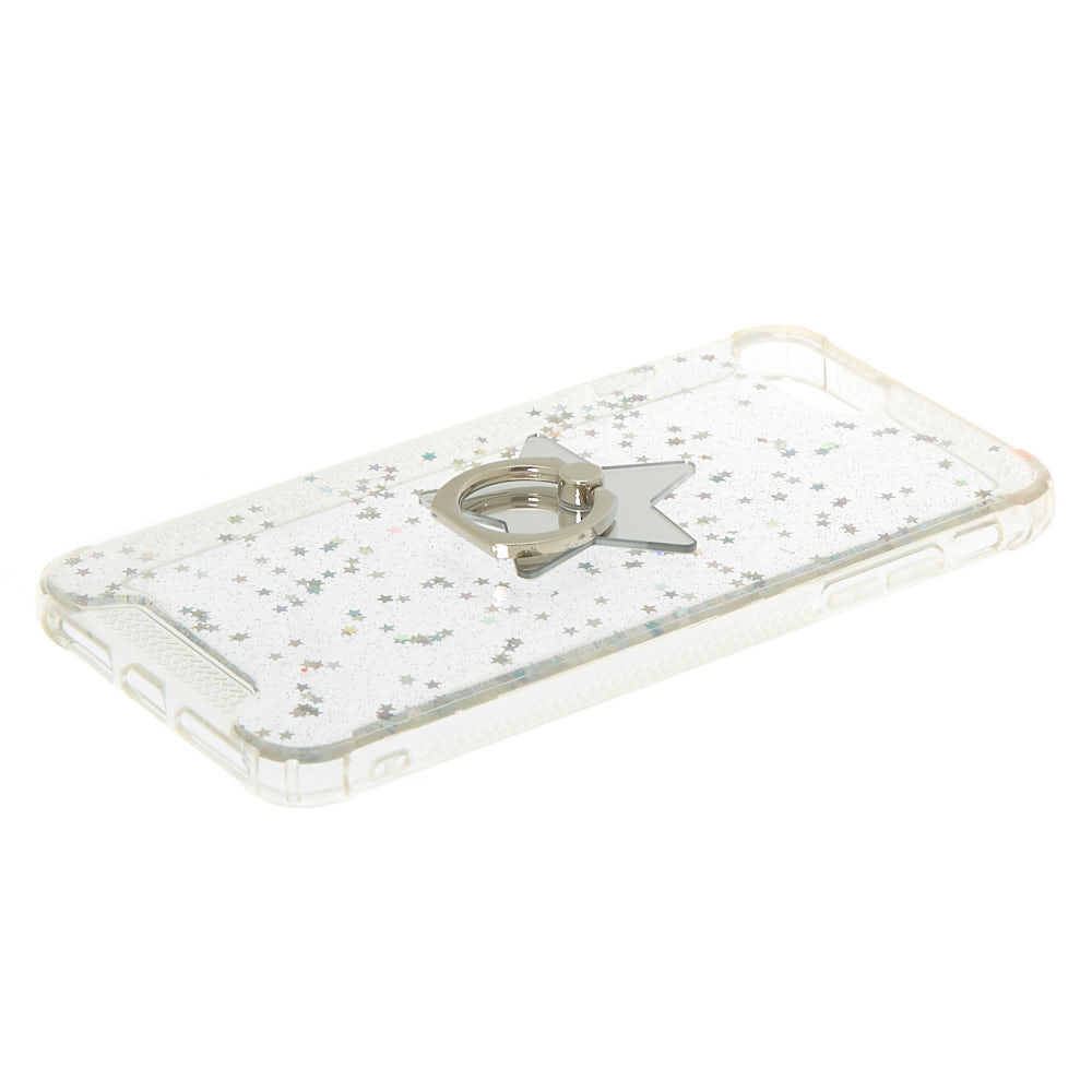 Coque de portable avec anneau de support étoile irisée - Compatible avec iPhone 6/7/8,