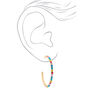 Gold 40MM Rainbow Hoop Earrings,