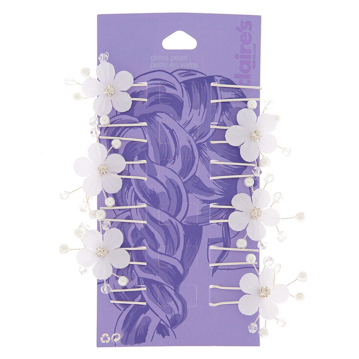 Claire's Épingle à cheveux florale avec perles d’imitation