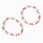White &amp; Pink Heishi Bead Stretch Bracelets - 2 Pack,
