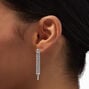 Silver Rhinestone Y-Neck Necklace &amp; Drop Earrings Set - 2 Pack,