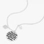 Mother/Daughter 16&quot; Silver Pendant Necklace,