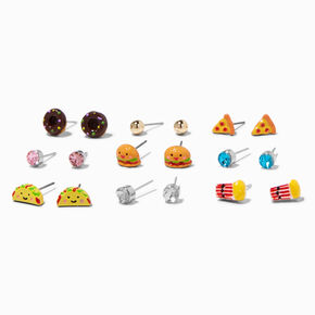 Junk Food Stud Earrings - 9 Pack,