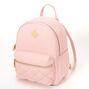 Pearl Quilted Small Backpack - Pink,