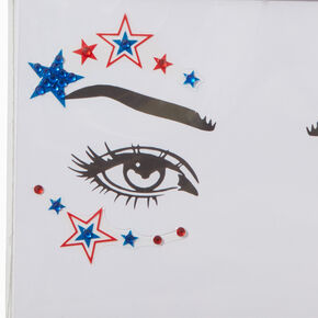 Stars &amp; Stripes Gemstones Face Stickers,