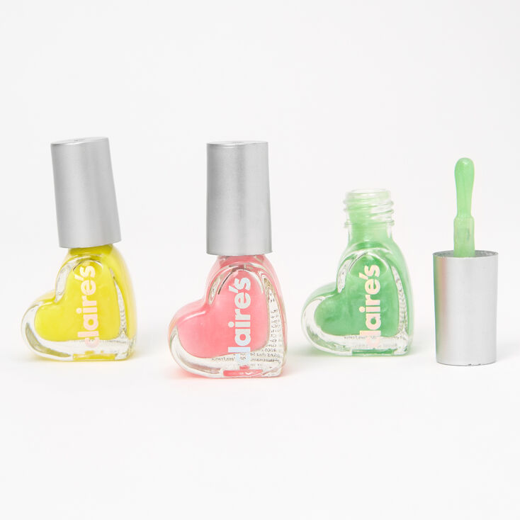 Neon Pastel Peel-Off Nail Polish Set - 3 Pack,